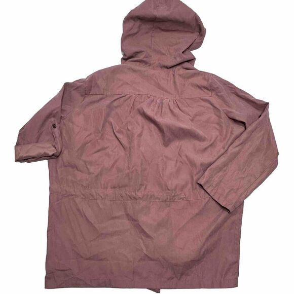 Michel Womens Size S Small Pink Jacket Hood Open Front 3/4 Roll Tab Sleeves Soft - Picture 4 of 9